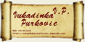 Vukadinka Purković vizit kartica